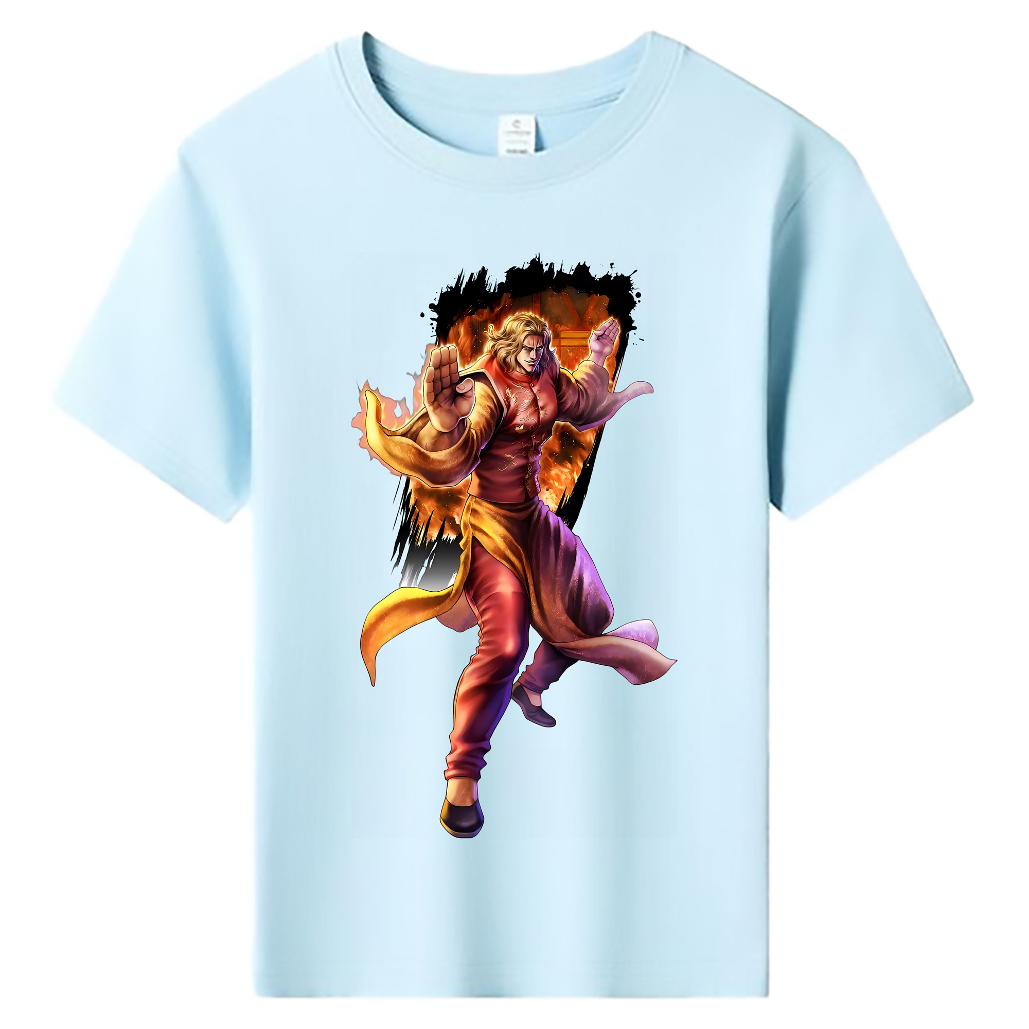 （画像用） 北斗の拳 Fist of the North Star 綿100％キッズTシャツ（フロントプリント）